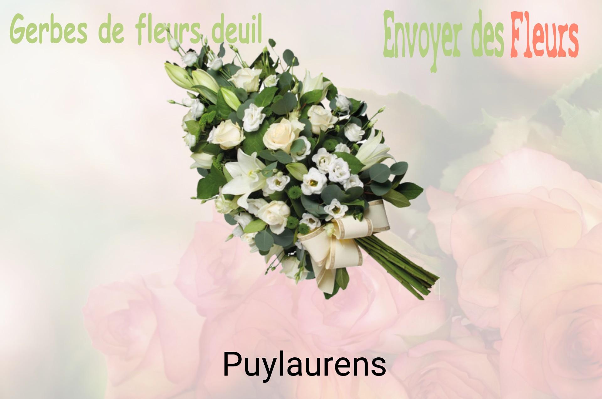 Gerbe de fleurs de deuil livrée à Puylaurens